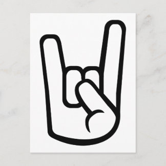 Rock Hand sign Postcard