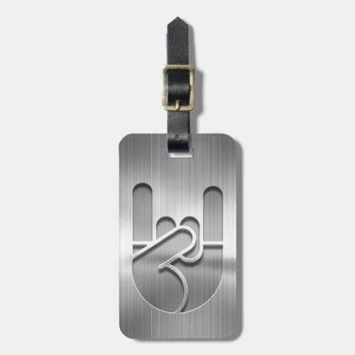 Rock Hand Steel Luggage Tag