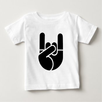 Rock Hand Stencil Baby T-shirt by kbilltv at Zazzle