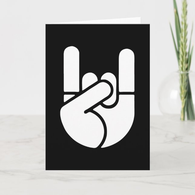 Rock Hand Stencil Card (Front)