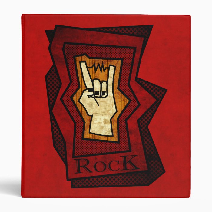 Rock Hand Vinyl Binder