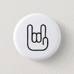 Rock Hands Button at Zazzle