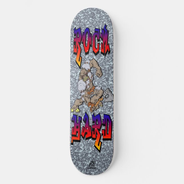 Rock Hard Skateboard Deck (Front)