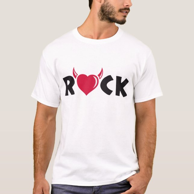 Rock Heart 3c T-Shirt (Front)