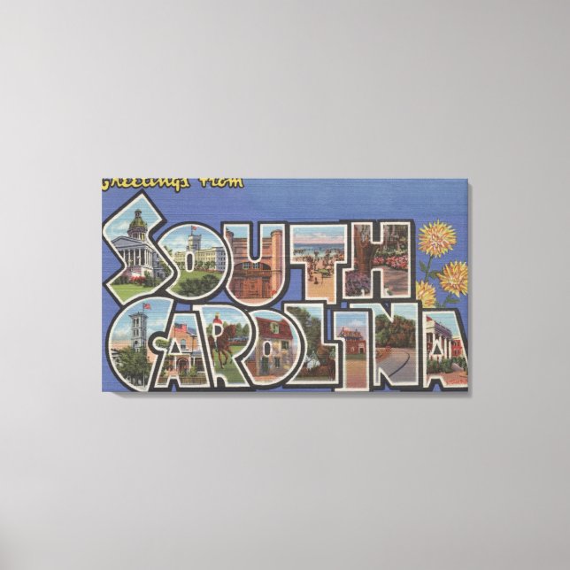 Rock Hill, South Carolina - Large Letter Scenes Canvas Print (Front)