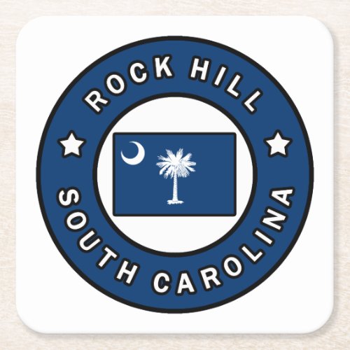Rock Hill South Carolina Square Paper Coaster