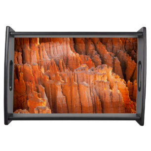 Rock Hoodoos in Morning Light Serving Tray