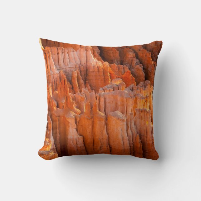 Rock Hoodoos in Morning Light Throw Pillow (Front)