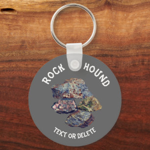 Rock Hound Collectors Personalized Keychain