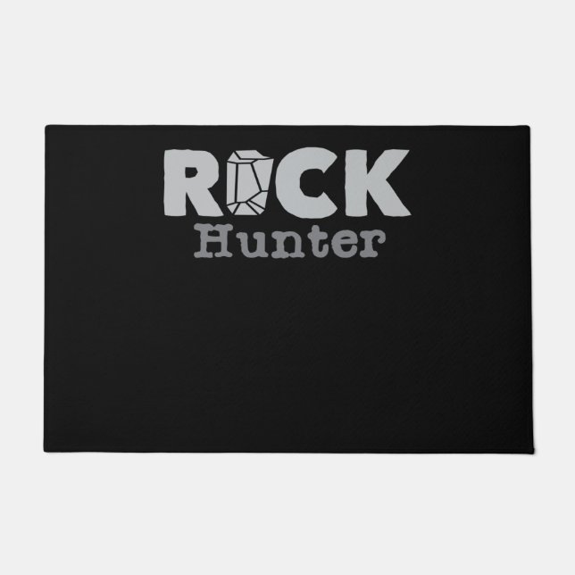 Rock Hunter Rockhounding Collector Geologist Doormat (Front)