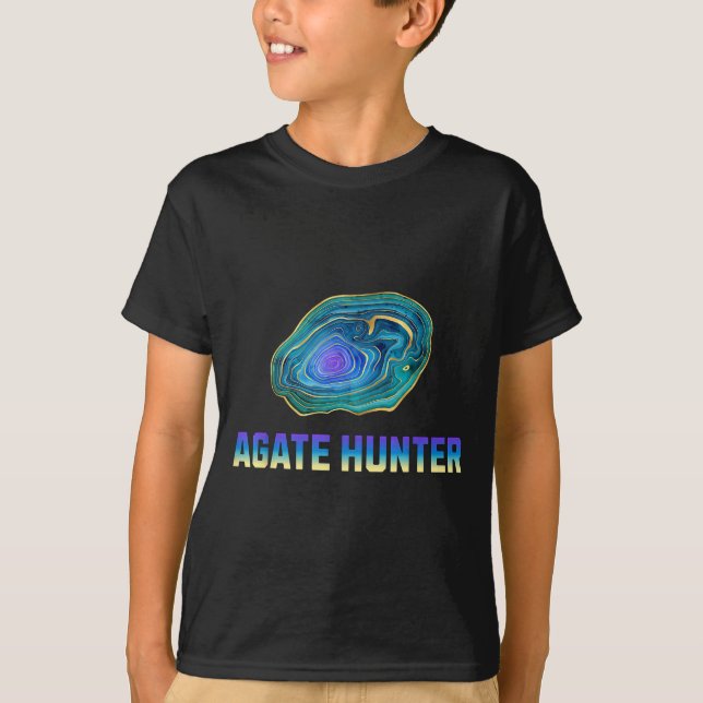 Rock Hunting Rock Collector Agate Geology Agate Hu T-Shirt (Front)
