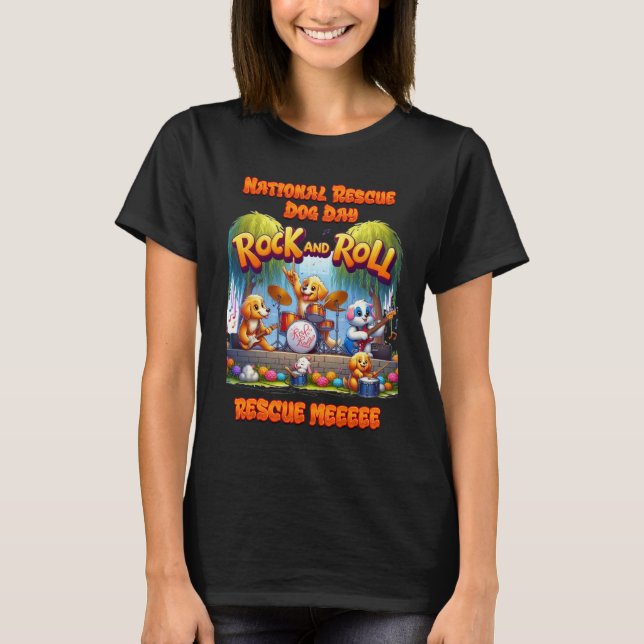 Rock in Roll Paws Band T-Shirt (Front)
