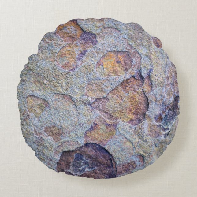 Rock Iron Ore Stone Round Pillow (Front)
