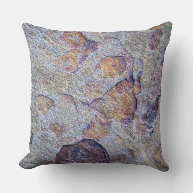 Rock Iron Ore Stone Throw Pillow (Front)