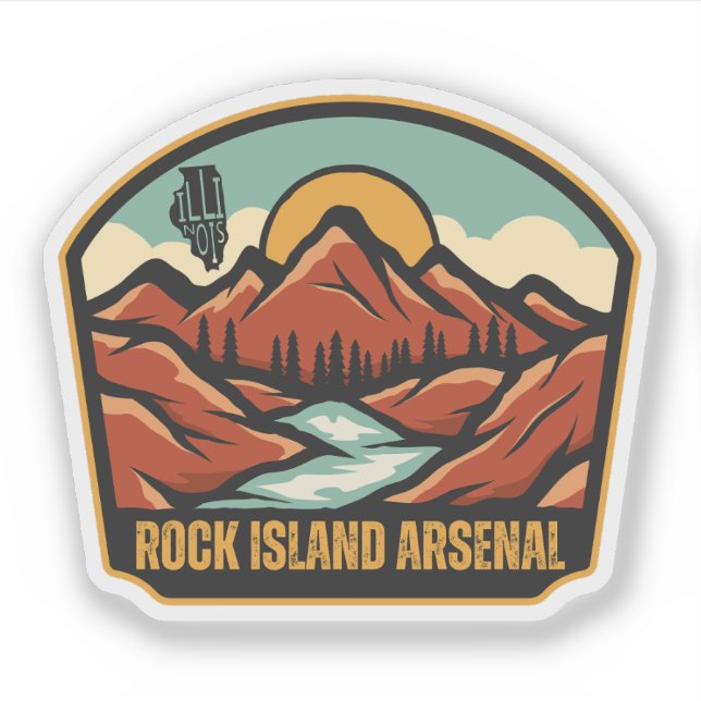 Rock Island Arsenal, Illinois  Sticker (Front)