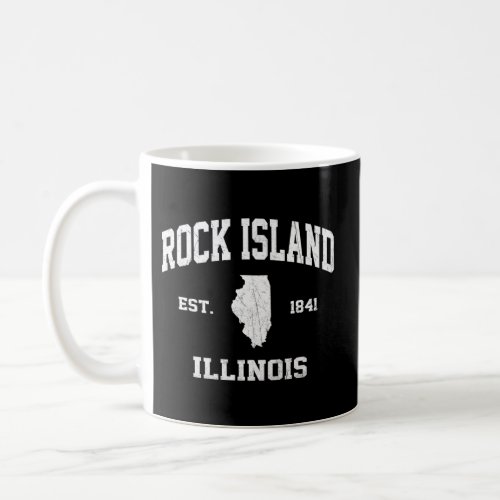 Rock Island Illinois Il State Athletic Style Coffee Mug