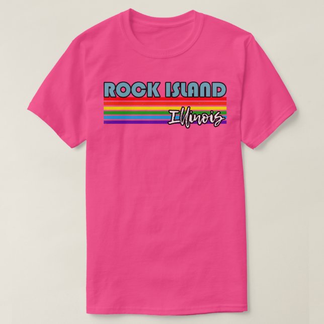 Rock Island Illinois Pride  Rock Island LGBT Gift  T-Shirt (Design Front)