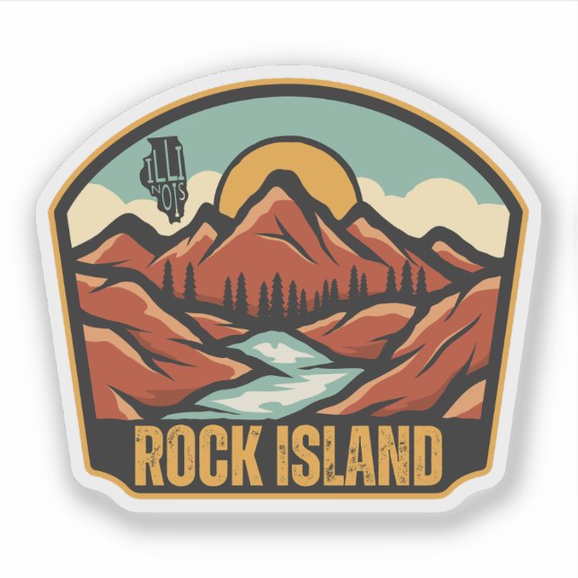 Rock Island, Illinois  Sticker (Front)