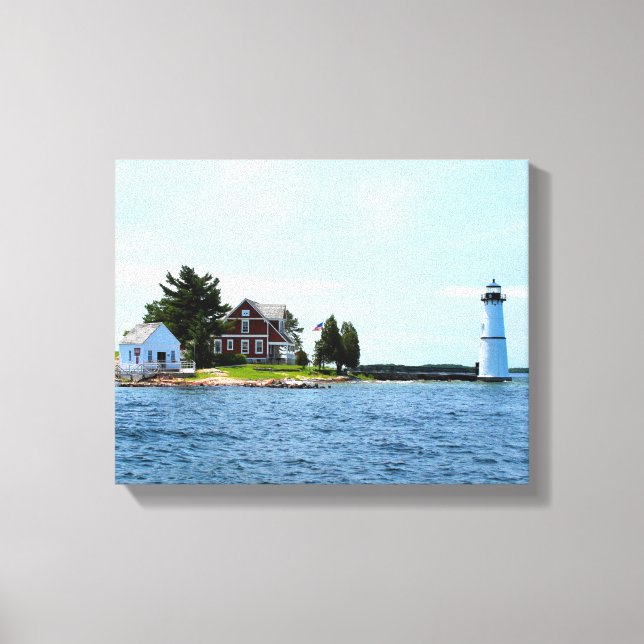 Rock Island Lighthouse, New York Wrapped Canvas Print (Front)