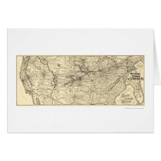 Rock Island Railroad Map 1888 (Front Horizontal)
