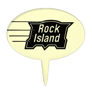 Rock Island Railroad Speed Logo Cake Topper
