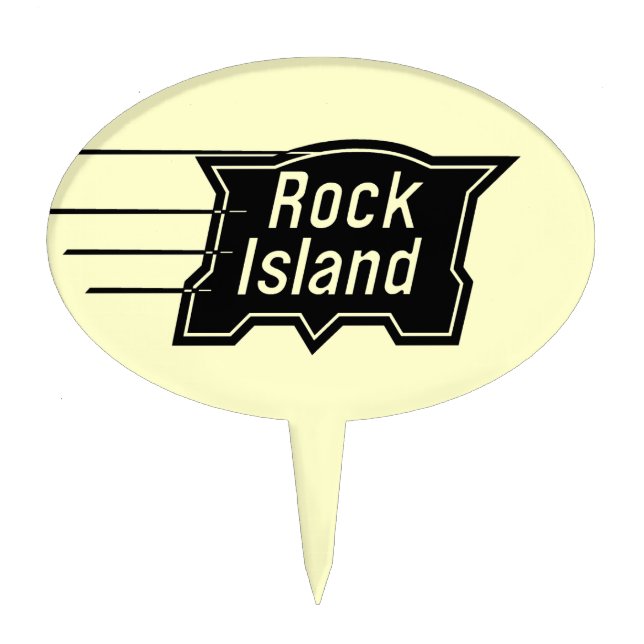 Rock Island Railroad Speed Logo Cake Topper (Front)