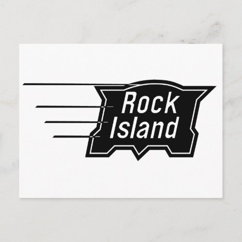 Rock Island Railroad Speed Logo Post Card