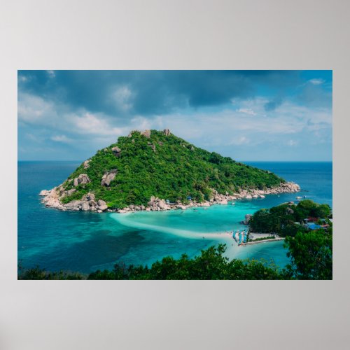 Rock Island Tropical Escape Poster