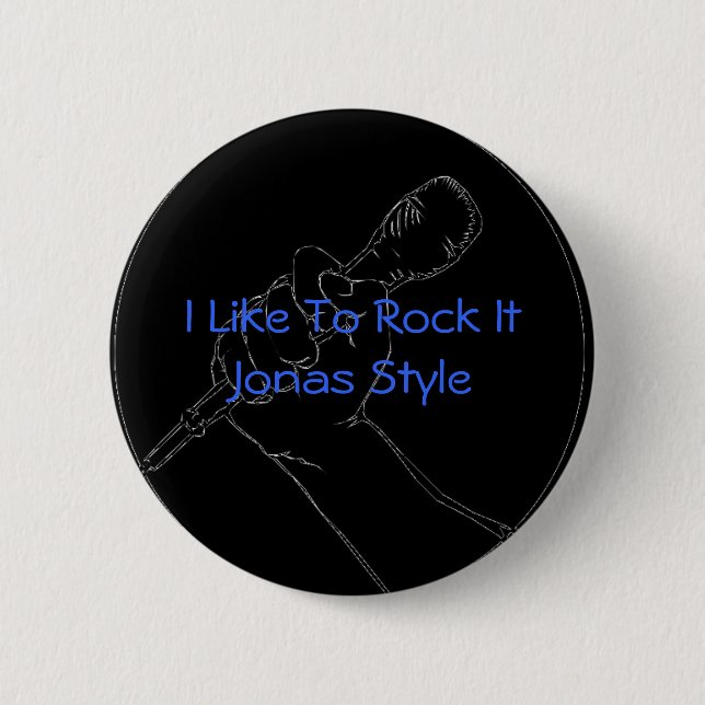 Rock It Jonas Style Pinback Button (Front)