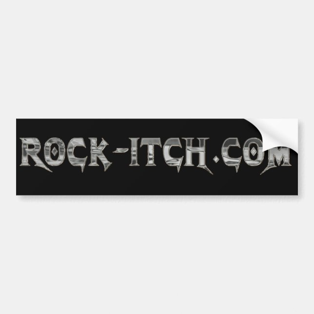 ROCK-ITCH.COM - blk/chrome bumper sticker (Front)