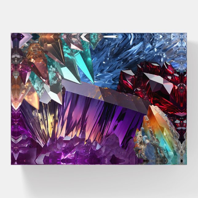 Rock Jewel Gemstones Healing Crystals Paperweight (Front)