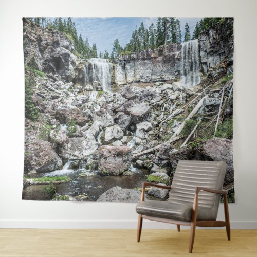 Rock Land Waterfall  Natural Beauty Tapestry