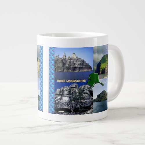 Rock Landscapes of Alaska Collage Giant Coffee Mug