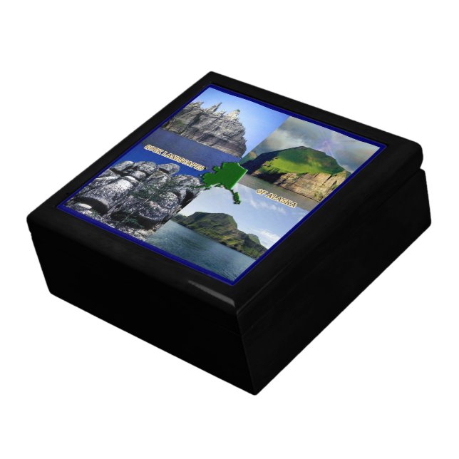 Rock Landscapes of Alaska Collage Jewelry Box (Side)