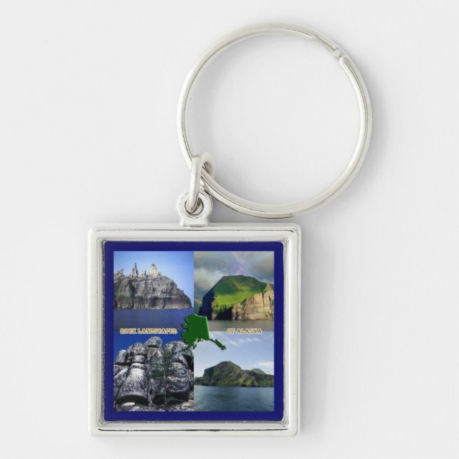 Rock Landscapes of Alaska Collage Keychain (Front)