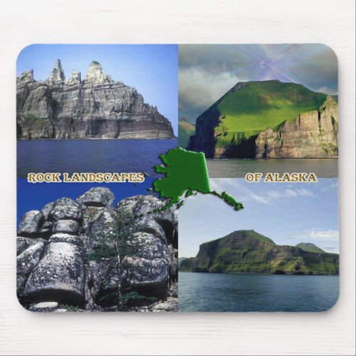 Rock Landscapes of Alaska Collage Mouse Pad