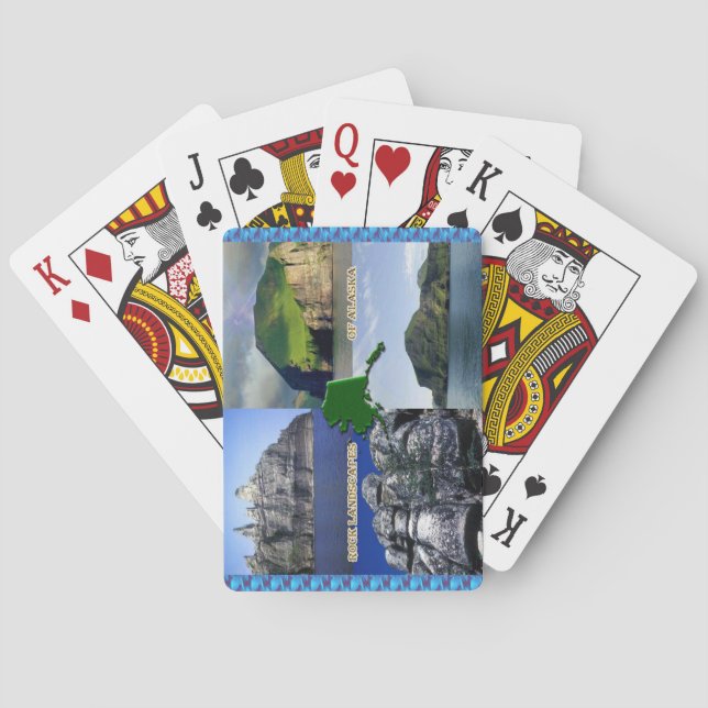 Rock Landscapes of Alaska Collage Poker Cards (Back)