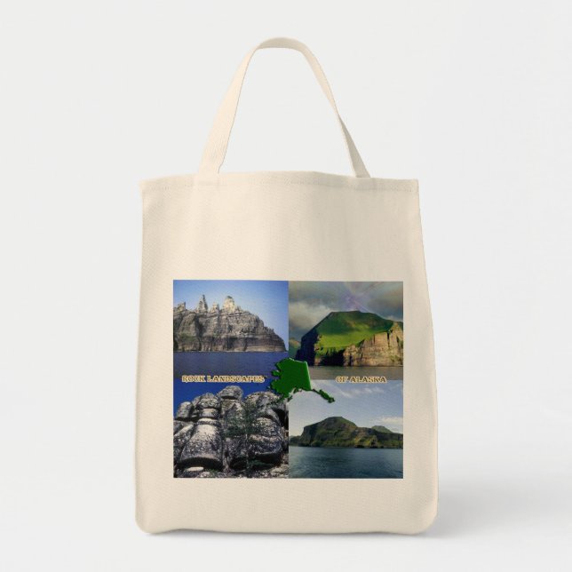 Rock Landscapes of Alaska Collage Tote Bag (Front)