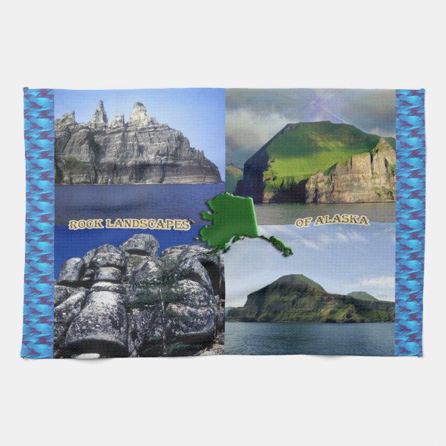 Rock Landscapes of Alaska Collage Towel (Horizontal)