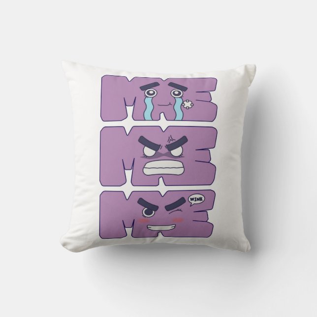 Rock Lee Faces Throw Pillow (Front)