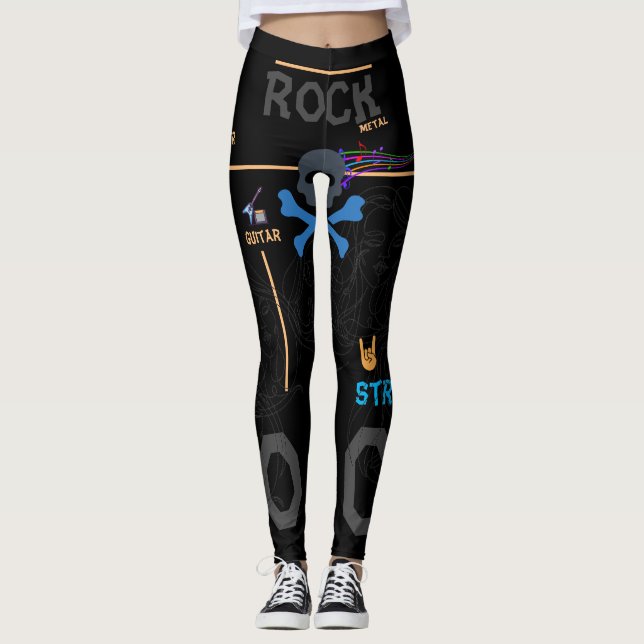 Rock Leggings Rock Metal Dumott GUITAR  (Front)