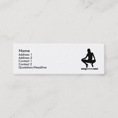 Rock=Life 'Designwhore Label' Punstar Profile Card Business Cards