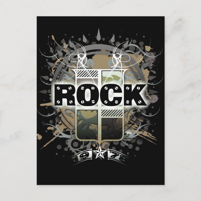 Rock=Life 'Vintage Rock' Postcard (Front)