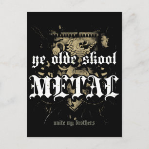 Rock=Life 'Ye Olde Skool Metal' Postcard