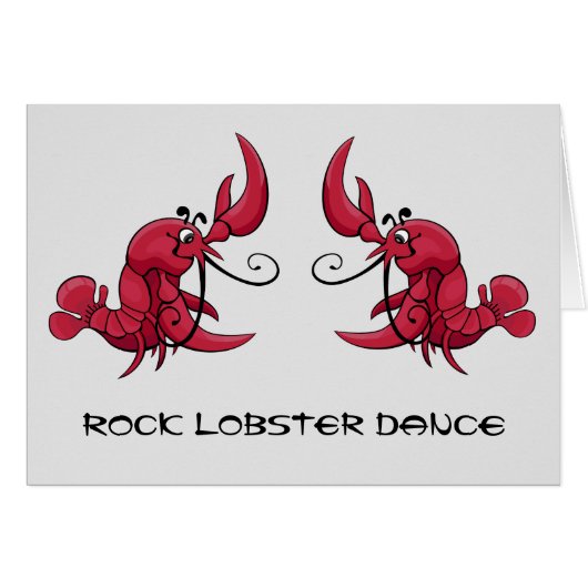 Rock Lobster Dance Cards (Front Horizontal)