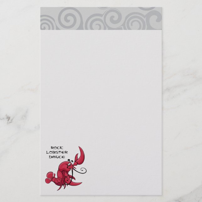 Rock Lobster Dance Stationery (Front)