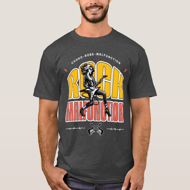 Rock Malfunction When Guitars Go Rogue T-Shirt (Front)
