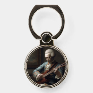 Rock Me Amadeus Surrealist Portrait Phone Ring Stand
