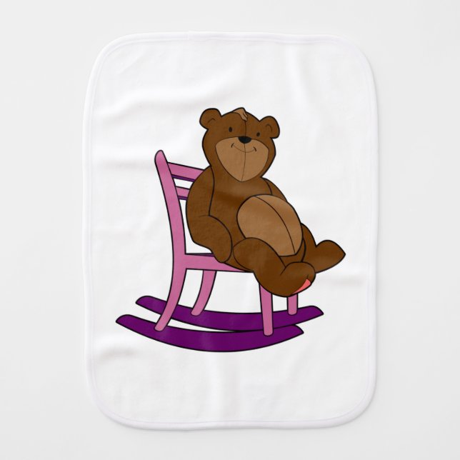 Rock me Baby. Baby Burp Cloth (Front)