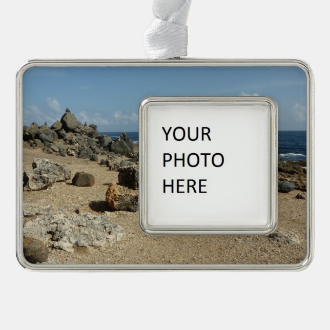 Rock Monuments on Aruban Coast Christmas Ornament (Front)